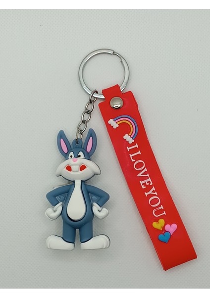Bugs Bunny Çizgi Film Karakter Silikon Anahtarlık