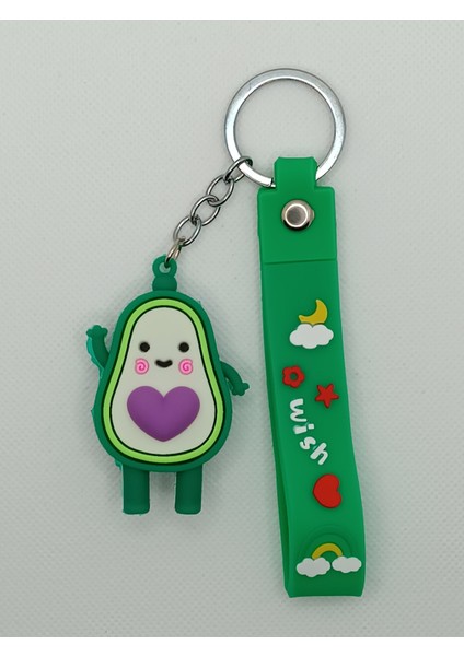 Avakado Figürlü Silikon Anahtarlık