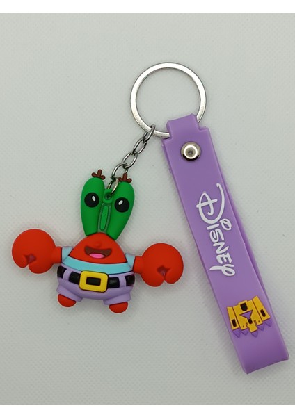 Bay Yengeç Çizgi Film Karakter Silikon Anahtarlık