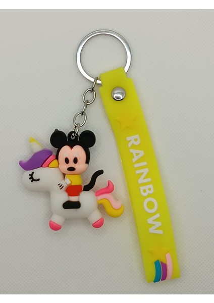 Unicorn Minnie Mause Çizgi Film Karakter Silikon Anahtarlık