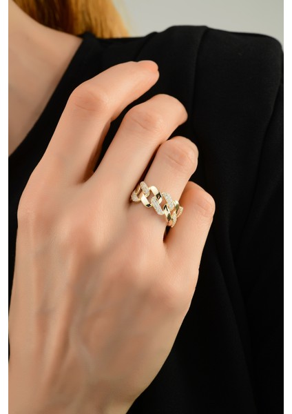 Taşlı Taşsız Kilit Altın Yüzük CGKYZK0103 fiyatları