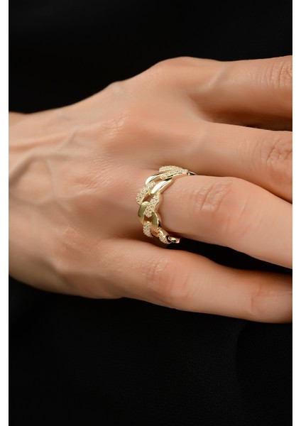 Taşlı Taşsız Kilit Altın Yüzük CGKYZK0103 fırsatları