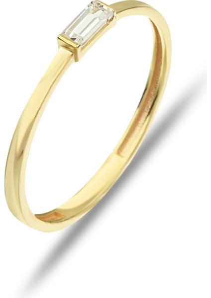 İnce Baget Taşlı Çıtır Altın Yüzük CGKYZK0105 fiyatları