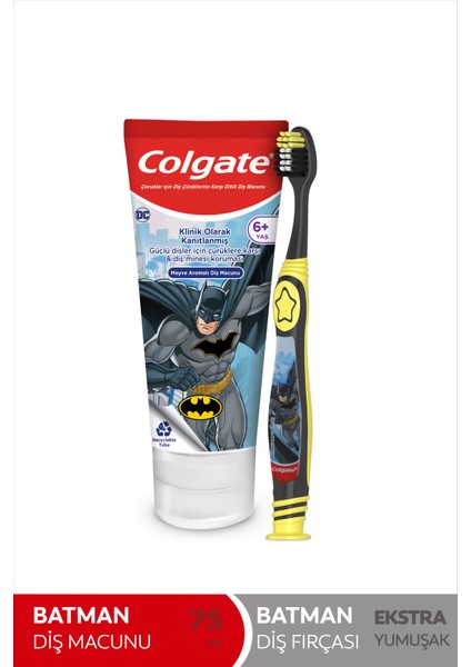 Batman Çürüklere Karşı Etkili Meyve Aromalı Çocuk Diş Macunu + Diş Fırçası
