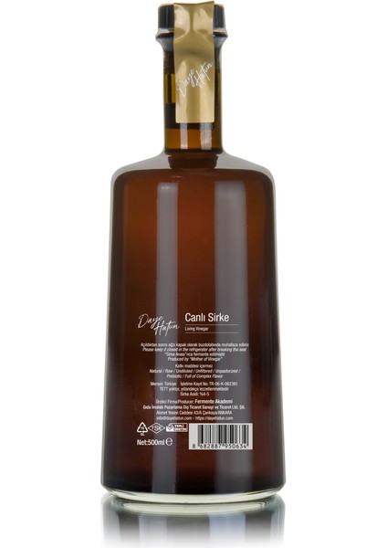 Daye Hatun Rezene Sirkesi / Fennel Vinegar (Doğal Fermente Canlı Sirke / Nat. Ferm. / 500 Ml)