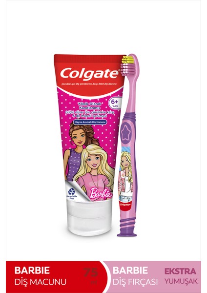 Barbie Çürüklere Karşı Etkili Meyve Aromalı Çocuk Diş Macunu + Diş Fırçası fiyatları