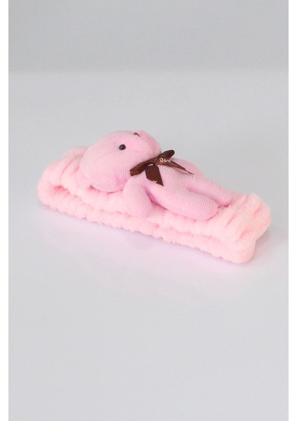 Ayıcıklı Peluş Bandana Saç Bandı Pembe 0-10 Yaş fiyatları