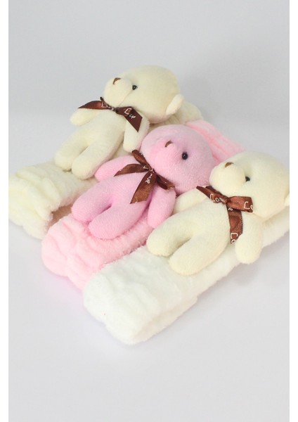 Ayıcıklı Peluş Bandana Saç Bandı Pembe 0-10 Yaş modelleri