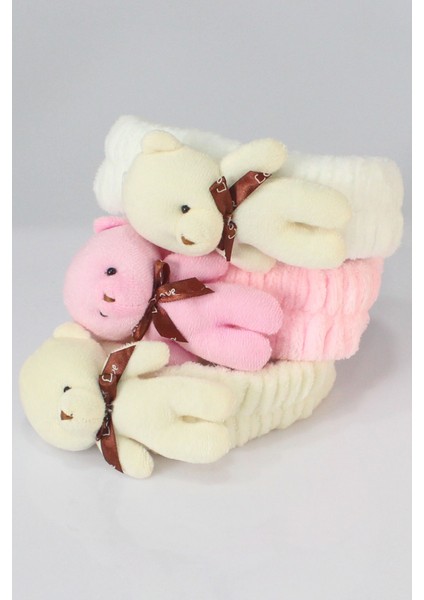Ayıcıklı Peluş Bandana Saç Bandı Pembe 0-10 Yaş fırsatları