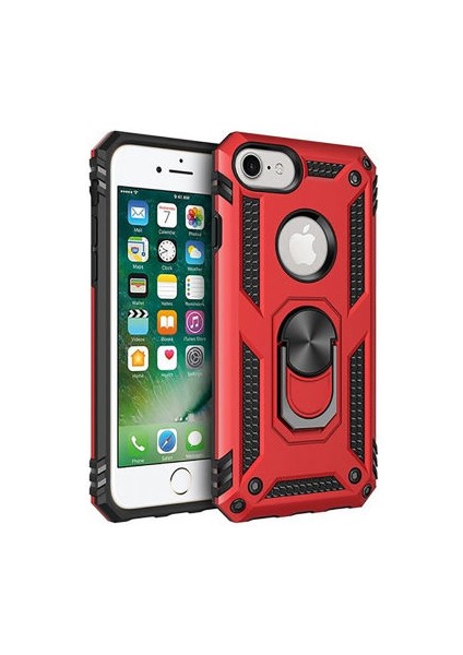 Apple iPhone 8 Kılıf Zore Vega Tank Sert Yüzüklü Standlı Zırh Koruma Kapak modelleri