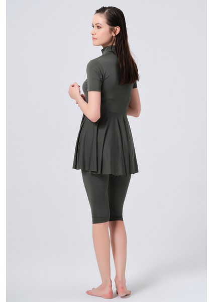 Kloş Etekli Yarım Kol Yarı Kapalı Mayo fırsatları