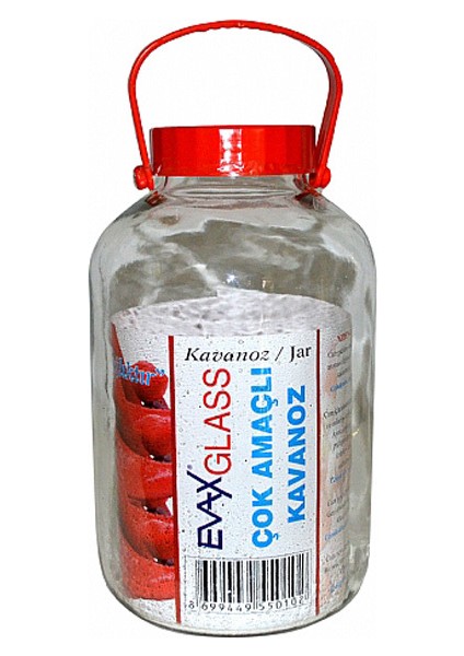 Eminhome Cam Kavanoz 8 Lt Evax Glas