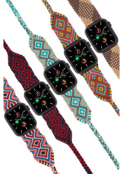Etnich Silver 42-44-45-49 mm Apple Watch Braided Band indirimleri