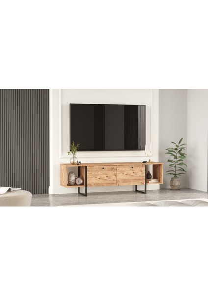 Atlantis Metal Tv Ünitesi Kapaklı 160CM Atlantik Çam