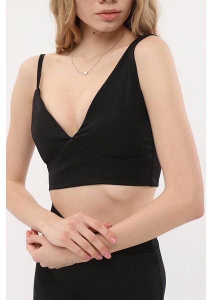 Kadın Crop Etek Takım Siyah Renk fırsatları