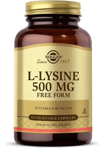 L-Lysine 500 mg 50 Kapsül