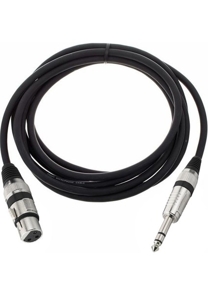 Xlr Kablo Dişi-6.3mm Stereo Jak 1 m - 3 m - 5 m - 10 m - 15 m - 20 m