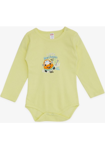 Erkek Bebek Çıtçıtlı Body Küçüktamirci 9 Ay-3 Yaş, Fıstık Yeşili