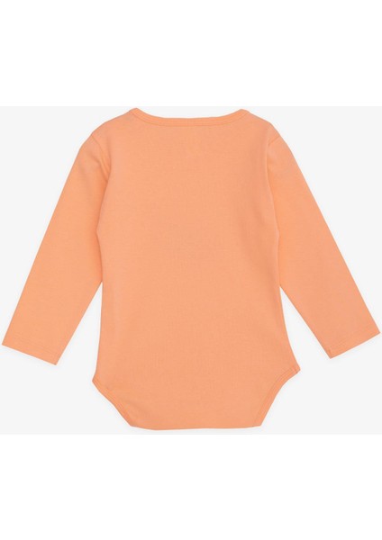 Kız Bebek Çıtçıtlı Zıbın Body Uyuyan Tavşancık Baskılı 9 Ay-3 Yaş, Somon