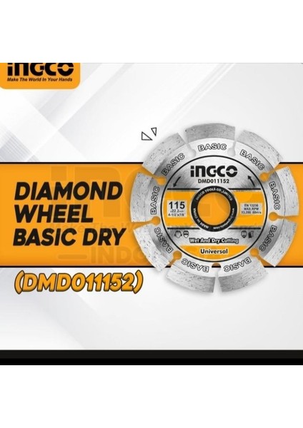 Mermer-Beton Testeresi Elmas 115 Turbo Soketli Ingco DMD011152M fiyatları