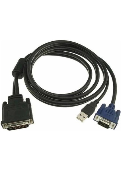 DVI 30+5 VGA USB Kablo M1 DVI VGA Çevirici Projeksiyon Kablo modelleri