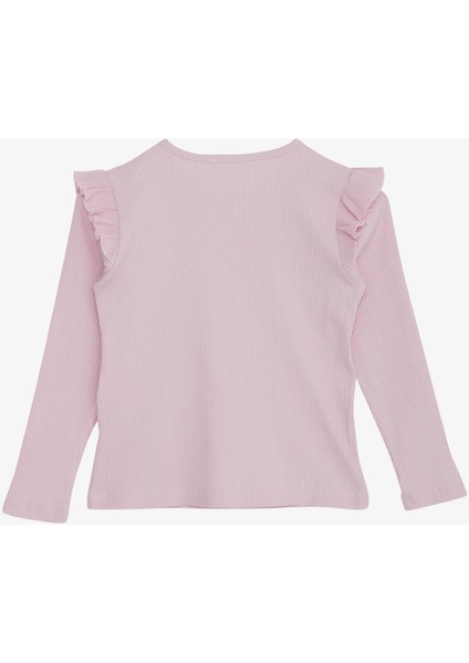 Kız Çocuk Uzun Kollu Bluz Fırfırlı 8-14 Yaş, Pembe fiyatları