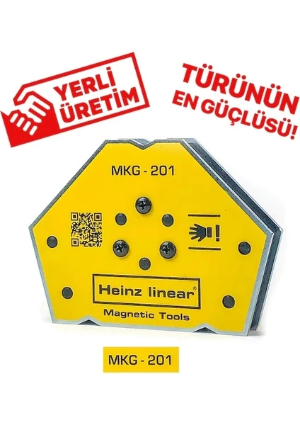 Heinz Linear MKG-201 Manyetik Gönye 5 Açılı Yerli Ürün / Mıknatıslı Açılı Gönye TYC00121625789, One Size