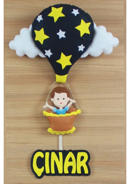 Çınar Isimli Balonlu Erkek Bebek Odası Kapı Süsü