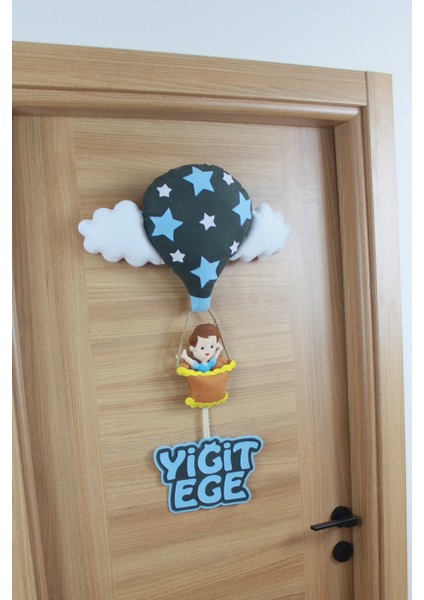 Yiğit Ege Isimli Balonlu Bebek ve Hastane Odası Kapı Süsü