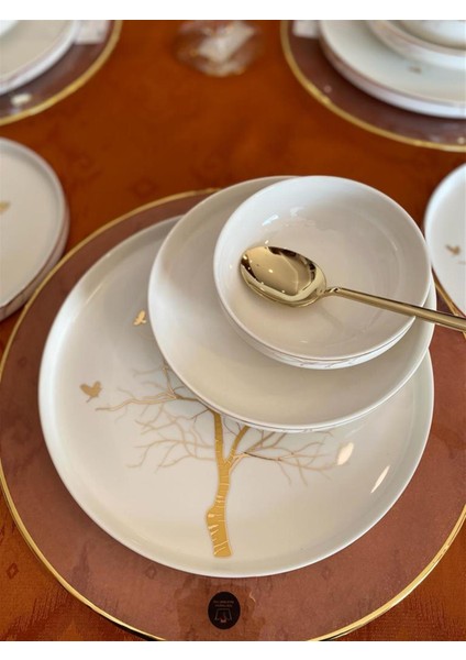 Tree Of Lıfe Bone China Yemek Takımı 66 Parça