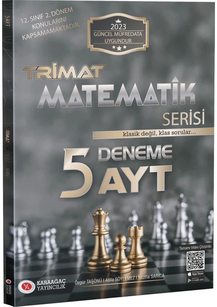 Karaağaç Yayınları 2023 Ayt Matematik Ilk Dönem Trimat Serisi 5 Deneme