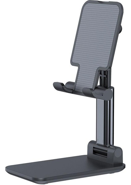 Cep Telefonu Sabitleyici Stand Katlanabilir Ayarlanabilir Telefon Standı Siyah Renk Teleskopik Siyah Stand