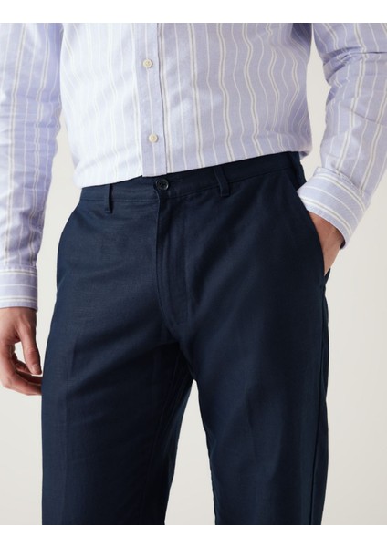 Marks & Spencer Regular Fit Keten Pantolon10