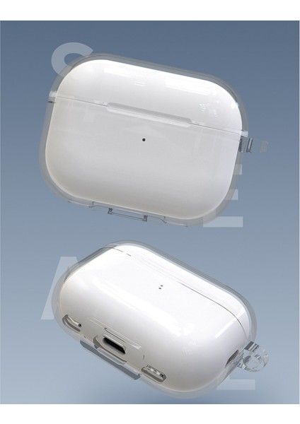 Casestreet Apple Airpods Pro 2 Kılıf Şeffaf Sert Silikon Kancalı SF15 Renksiz fiyatları