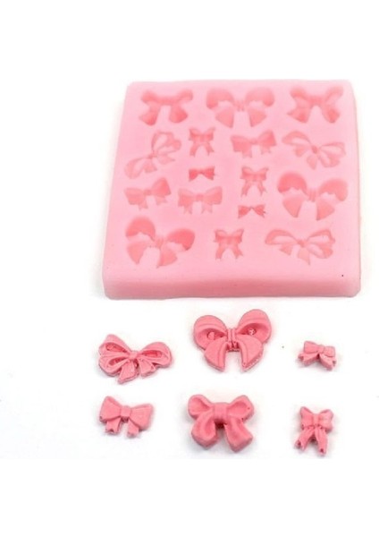 Tek Kalıpta 16 Minyatür Kurdele Fiyonk Silikon Kalıp K-471 fırsatları