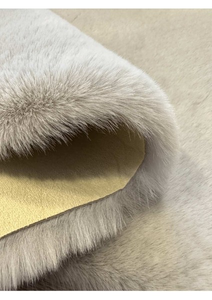 Allstar Carpet Modern Tavşan Tüyü Yumuşacık Tüy Dökmez Peluş Halı Gri fırsatları