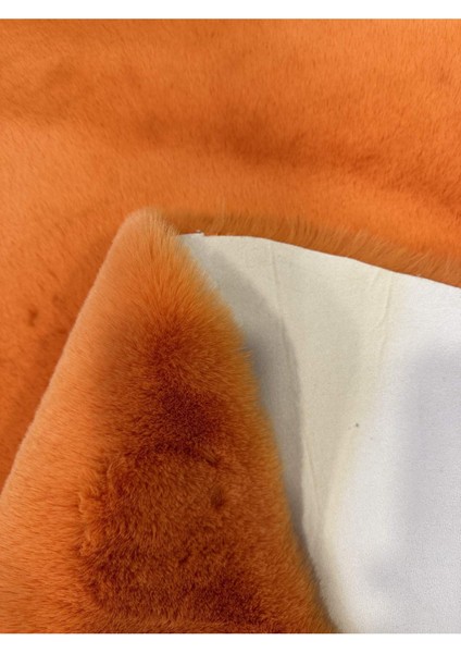 Allstar Carpet Modern Tavşan Tüyü Yumuşacık Tüy Dökmez Peluş Halı Turuncu fırsatları