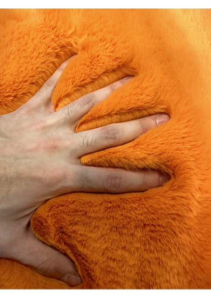 Allstar Carpet Modern Tavşan Tüyü Yumuşacık Tüy Dökmez Peluş Halı Turuncu indirimleri