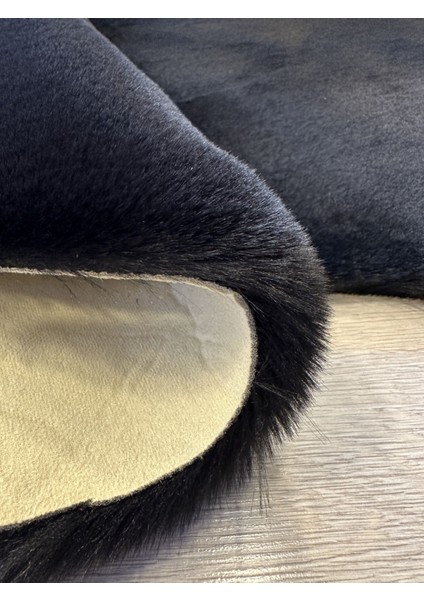 Allstar Carpet Modern Tavşan Tüyü Yumuşacık Tüy Dökmez Peluş Halı Siyah modelleri