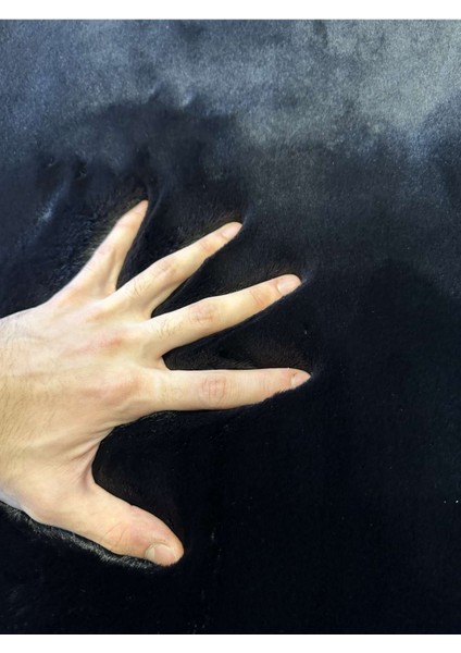 Allstar Carpet Modern Tavşan Tüyü Yumuşacık Tüy Dökmez Peluş Halı Siyah fırsatları