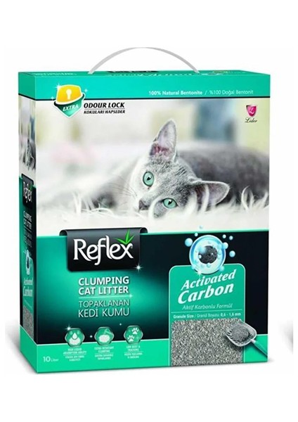 Aktif Karbonlu Topaklanan Kedi Kumu 2X10 Lt