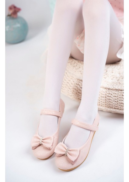 Boğma Fiyonk Pudra Star Kız Çocuk Ayakkabı