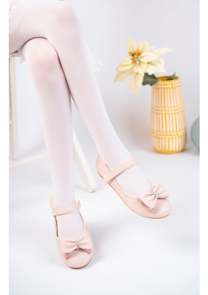 Boğma Fiyonk Pudra Star Kız Çocuk Ayakkabı modelleri