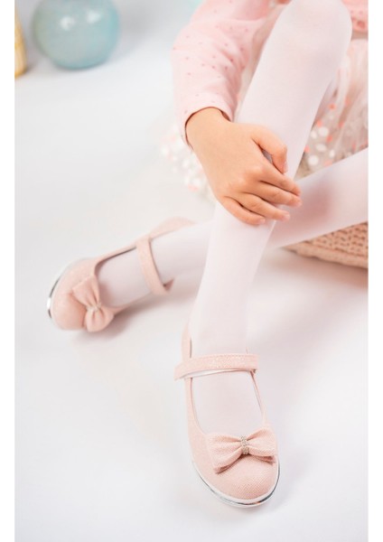 Topuklu Fiyonklu Pudra Star Kız Çocuk Ayakkabı fiyatları