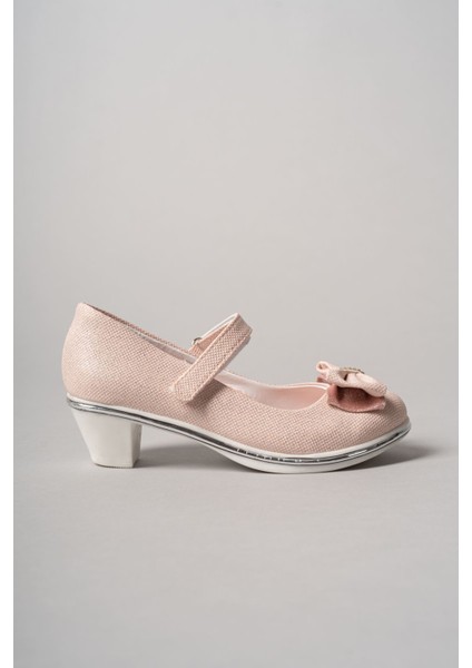 Topuklu Fiyonklu Pudra Star Kız Çocuk Ayakkabı fırsatları