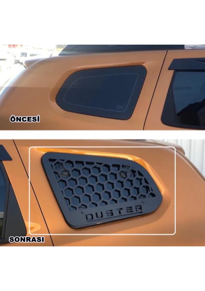 Dacia Duster Kelebek Cam Koruma Dekoru Metal Malzeme 2018 - 2023 Arası 2 Parça - Caraks