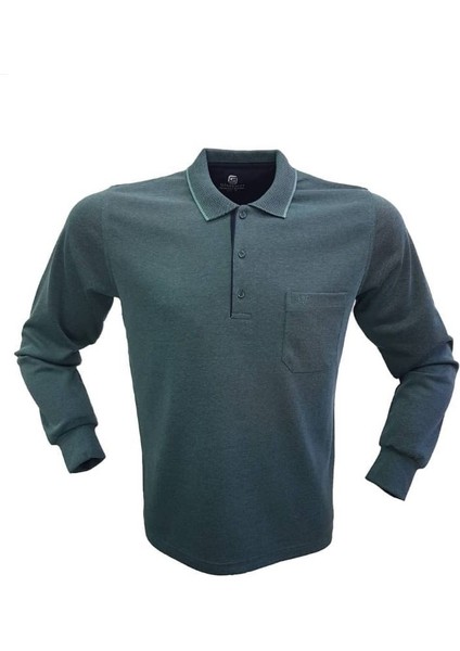 Polo Yaka Uzun Kol Cepli Rahat Kalıp Özel Üretim Sweatshirt
