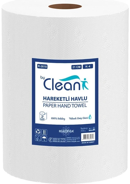 By Clean Hareketli Havlu 2 Katlı 21 Cm 67 M 6'Lı Paket 4 Kg