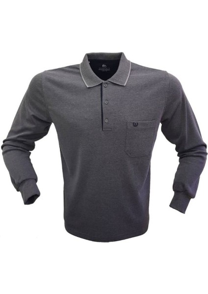 Polo Yaka Uzun Kol Cepli Rahat Kalıp Özel Üretim Sweatshirt