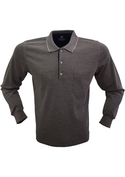 Polo Yaka Uzun Kol Cepli Rahat Kalıp Özel Üretim Sweatshirt